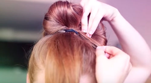 как сделать бант из волос