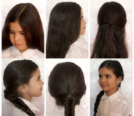 детская прическа для девочки с косами